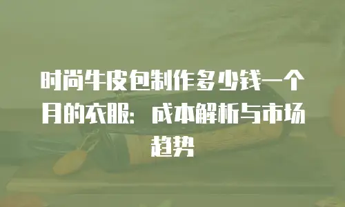 时尚牛皮包制作多少钱一个月的衣服：成本解析与市场趋势