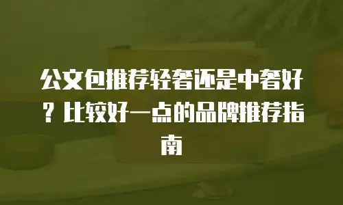 公文包推荐轻奢还是中奢好？比较好一点的品牌推荐指南