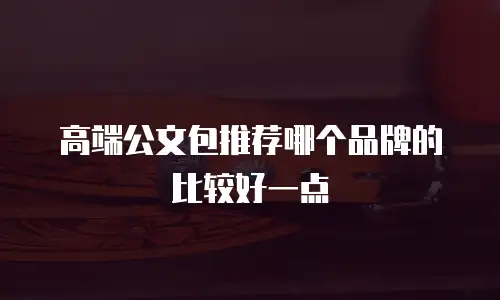 高端公文包推荐哪个品牌的比较好一点
