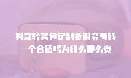 男款轻奢包定制费用多少钱一个合适吗为什么那么贵