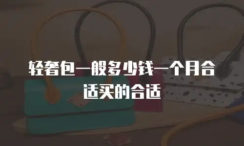 轻奢包一般多少钱一个月合适买的合适