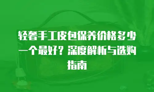 轻奢手工皮包保养价格多少一个最好？深度解析与选购指南