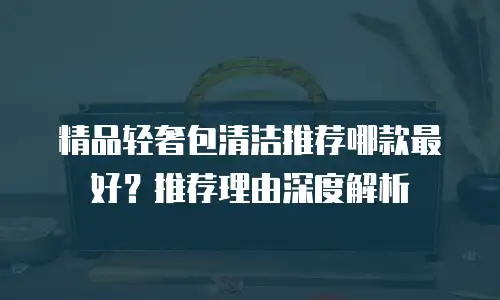 精品轻奢包清洁推荐哪款最好？推荐理由深度解析