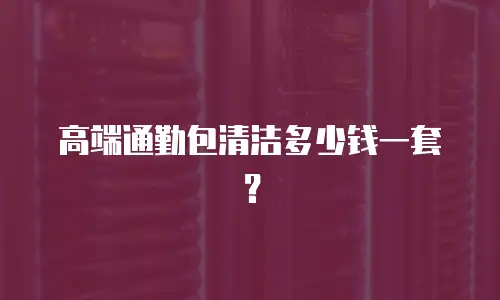 高端通勤包清洁多少钱一套？