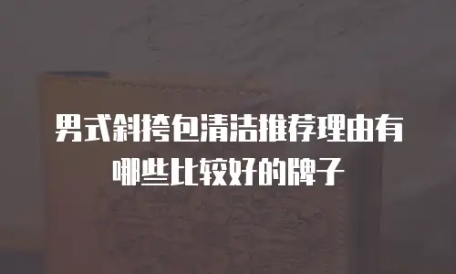 男式斜挎包清洁推荐理由有哪些比较好的牌子
