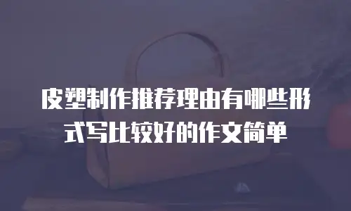 皮塑制作推荐理由有哪些形式写比较好的作文简单