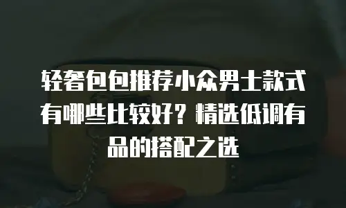 轻奢包包推荐小众男士款式有哪些比较好？精选低调有品的搭配之选