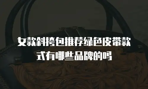 女款斜挎包推荐绿色皮带款式有哪些品牌的吗