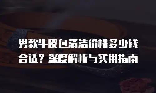 男款牛皮包清洁价格多少钱合适？深度解析与实用指南