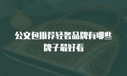 公文包推荐轻奢品牌有哪些牌子最好看