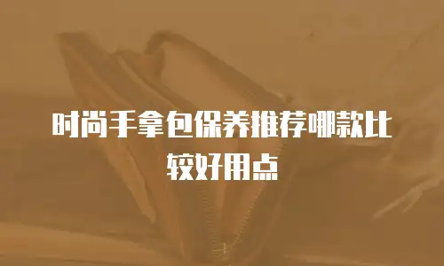 时尚手拿包保养推荐哪款比较好用点