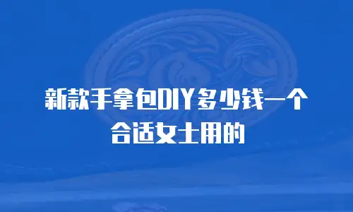 新款手拿包DIY多少钱一个合适女士用的