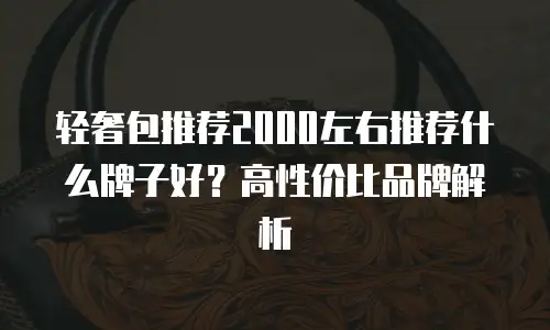 轻奢包推荐2000左右推荐什么牌子好？高性价比品牌解析