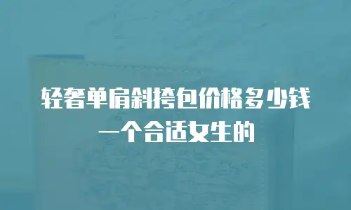 轻奢单肩斜挎包价格多少钱一个合适女生的