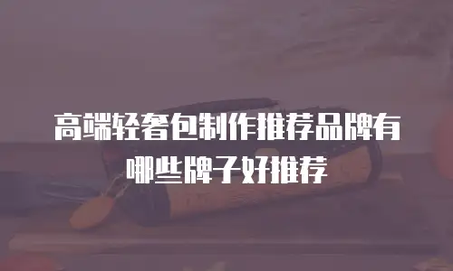 高端轻奢包制作推荐品牌有哪些牌子好推荐
