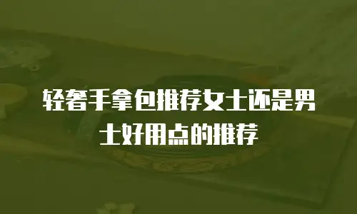 轻奢手拿包推荐女士还是男士好用点的推荐