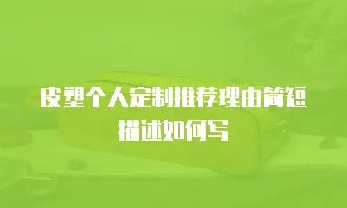 皮塑个人定制推荐理由简短描述如何写