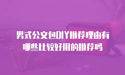 男式公文包DIY推荐理由有哪些比较好用的推荐吗