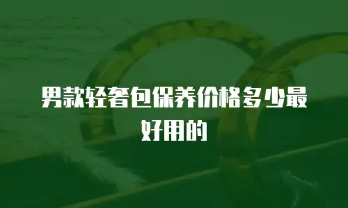 男款轻奢包保养价格多少最好用的