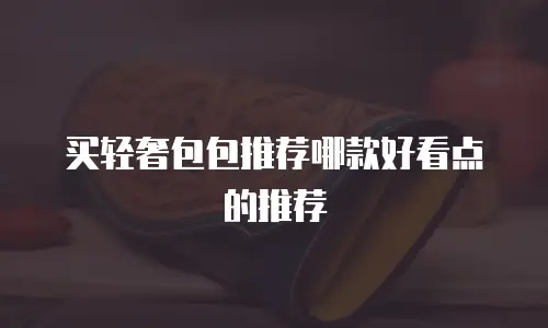 买轻奢包包推荐哪款好看点的推荐