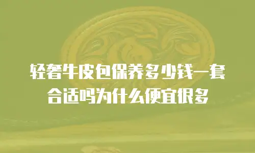 轻奢牛皮包保养多少钱一套合适吗为什么便宜很多