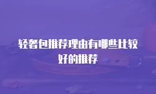 轻奢包推荐理由有哪些比较好的推荐