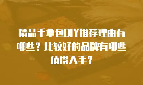 精品手拿包DIY推荐理由有哪些？比较好的品牌有哪些值得入手？