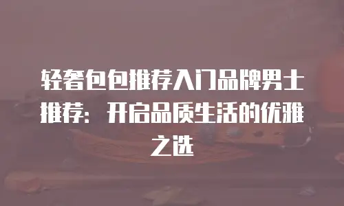 轻奢包包推荐入门品牌男士推荐：开启品质生活的优雅之选
