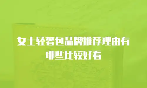女士轻奢包品牌推荐理由有哪些比较好看