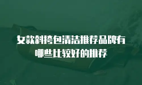 女款斜挎包清洁推荐品牌有哪些比较好的推荐