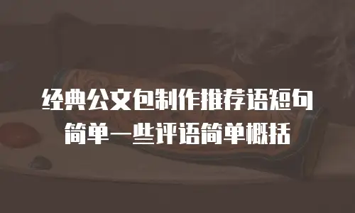 经典公文包制作推荐语短句简单一些评语简单概括