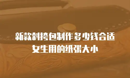 新款斜挎包制作多少钱合适女生用的纸张大小