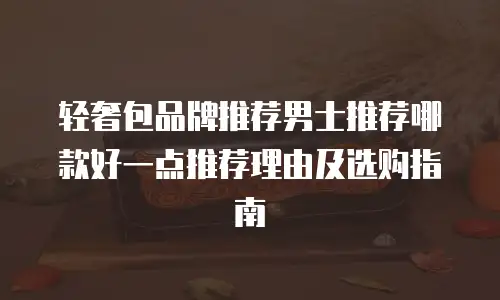 轻奢包品牌推荐男士推荐哪款好一点推荐理由及选购指南