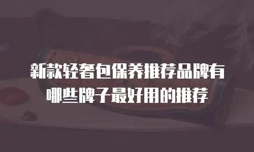 新款轻奢包保养推荐品牌有哪些牌子最好用的推荐