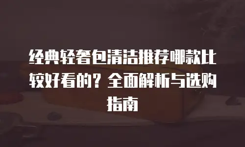经典轻奢包清洁推荐哪款比较好看的？全面解析与选购指南