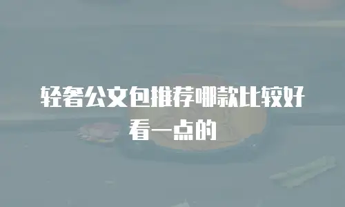 轻奢公文包推荐哪款比较好看一点的