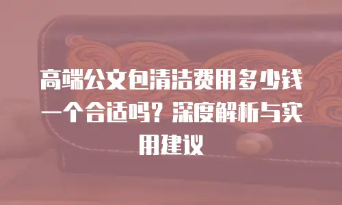 高端公文包清洁费用多少钱一个合适吗？深度解析与实用建议
