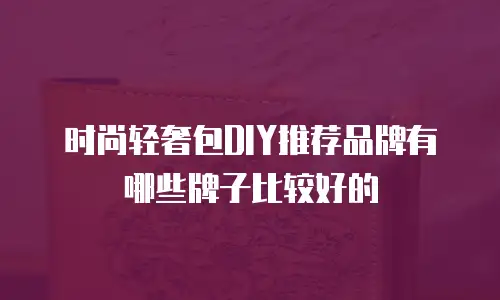 时尚轻奢包DIY推荐品牌有哪些牌子比较好的