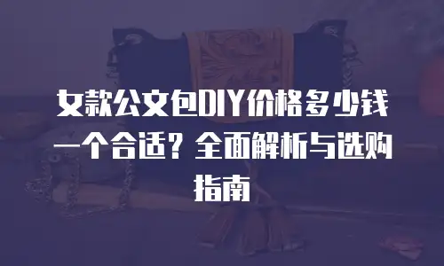 女款公文包DIY价格多少钱一个合适？全面解析与选购指南