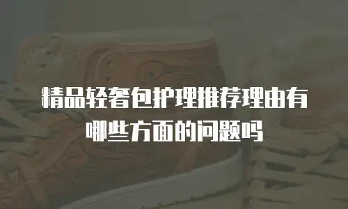 精品轻奢包护理推荐理由有哪些方面的问题吗