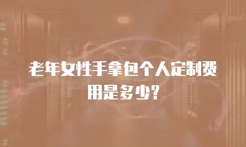 老年女性手拿包个人定制费用是多少？
