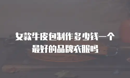 女款牛皮包制作多少钱一个最好的品牌衣服吗