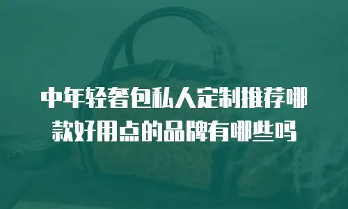 中年轻奢包私人定制推荐哪款好用点的品牌有哪些吗