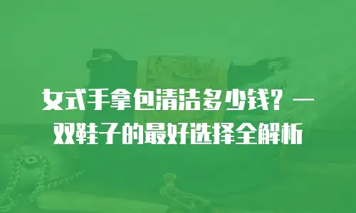 女式手拿包清洁多少钱？一双鞋子的最好选择全解析