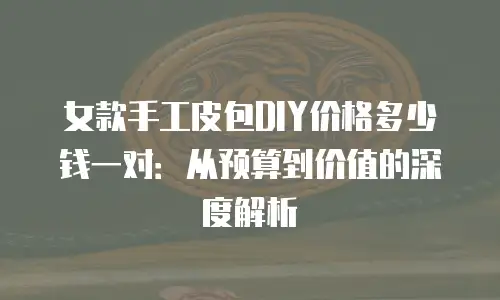 女款手工皮包DIY价格多少钱一对：从预算到价值的深度解析