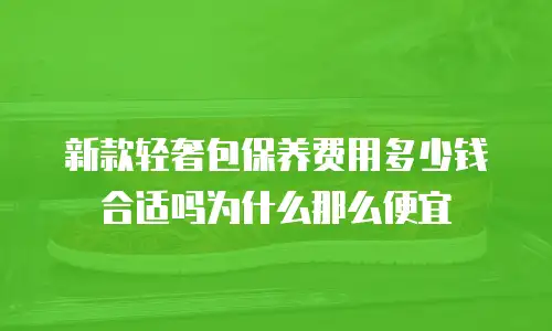 新款轻奢包保养费用多少钱合适吗为什么那么便宜