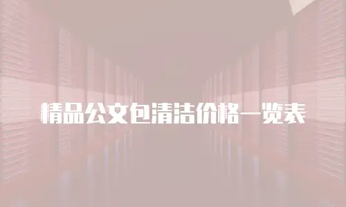 精品公文包清洁价格一览表