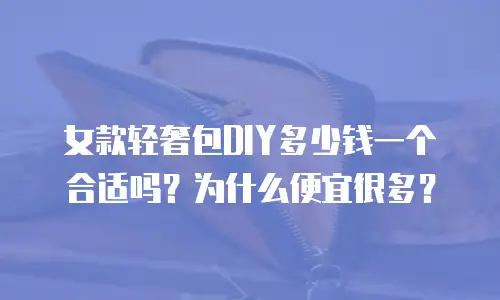 女款轻奢包DIY多少钱一个合适吗？为什么便宜很多？