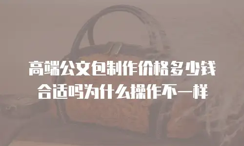 高端公文包制作价格多少钱合适吗为什么操作不一样