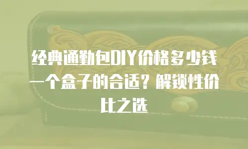 经典通勤包DIY价格多少钱一个盒子的合适？解锁性价比之选